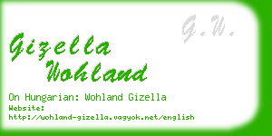 gizella wohland business card